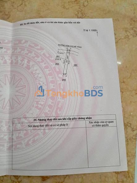 Bán Đất An Thái, Phú Giáo 215m² Sổ Hồng Thổ Cư 100% - Giá 530 Triệu