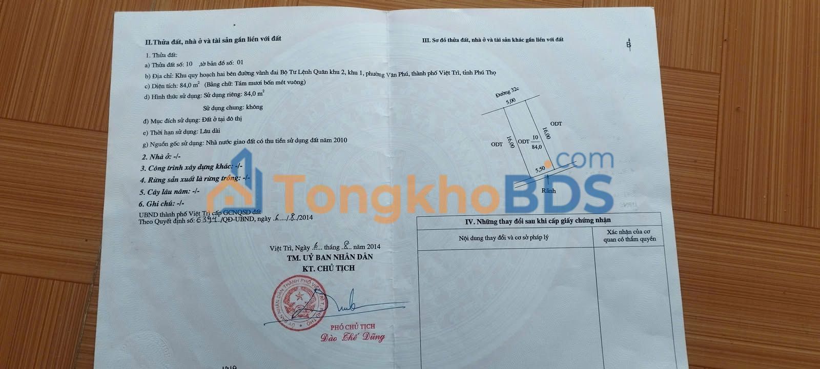 Bán đất nền Vân Phú, Việt Trì 84m² - Sổ đỏ sẵn sàng giao dịch