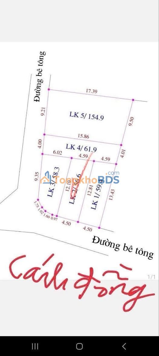 Đất nền Thường Tín 58m² giá thỏa thuận - Sổ đỏ chính chủ