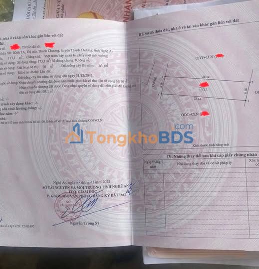 Bán Đất Dùng 173m² Giá 800 Triệu - Lộc Phát Cho Vợ Chồng Trẻ