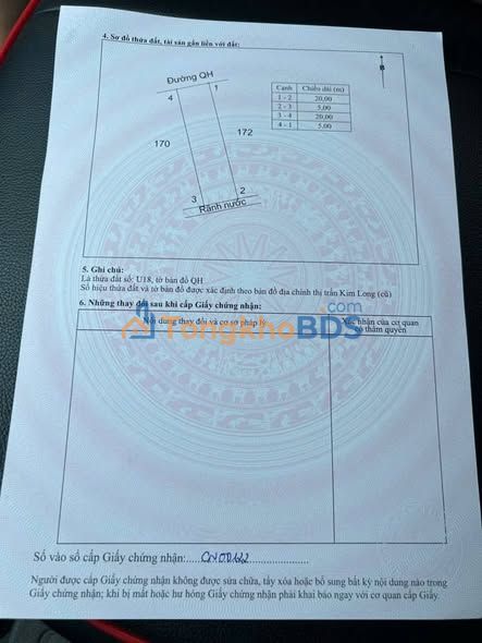 Đất Vàng Kim Long 100m² - Sổ Đỏ Full Thổ Cư, Giá 2.1 Tỷ