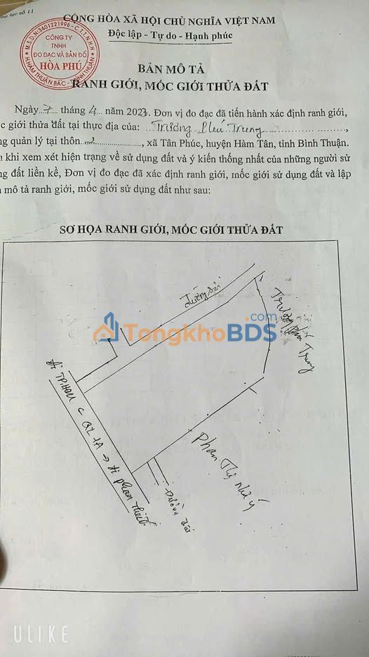 Đất Mặt Tiền QL1A Hàm Tân 7400m² - Kinh Doanh Đa Ngành