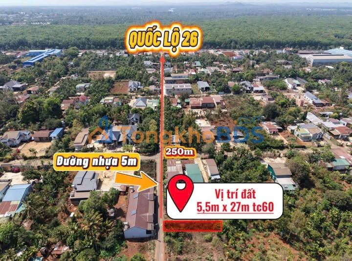 Đất Đẹp 148m² Hướng Đông - Gần QL26, Buôn Ma Thuột - Giá 1.29 Tỷ