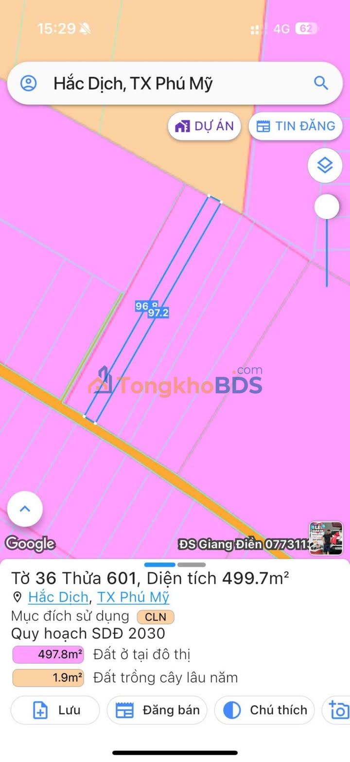 Đất Hắc Dịch Phú Mỹ 500m² 900-999 triệu - Sổ đỏ sẵn