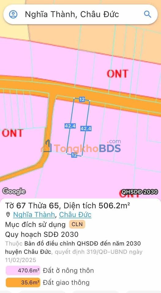 Đất nền 504m² mặt tiền đường bàn cờ 29, Châu Thành, Sóc Trăng - Giá 1.7 tỷ