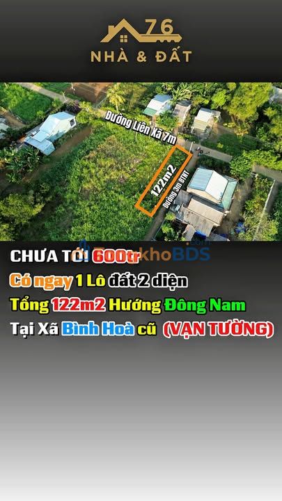 Đất Nền Lô Góc 122m² Xã Bình Hòa, Bình Sơn - Sổ Hồng Sẵn Sàng