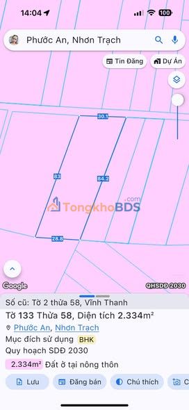 Đất Vĩnh Thanh 2334m² Sổ Hồng Đường Xe Hơi - Giá Tốt