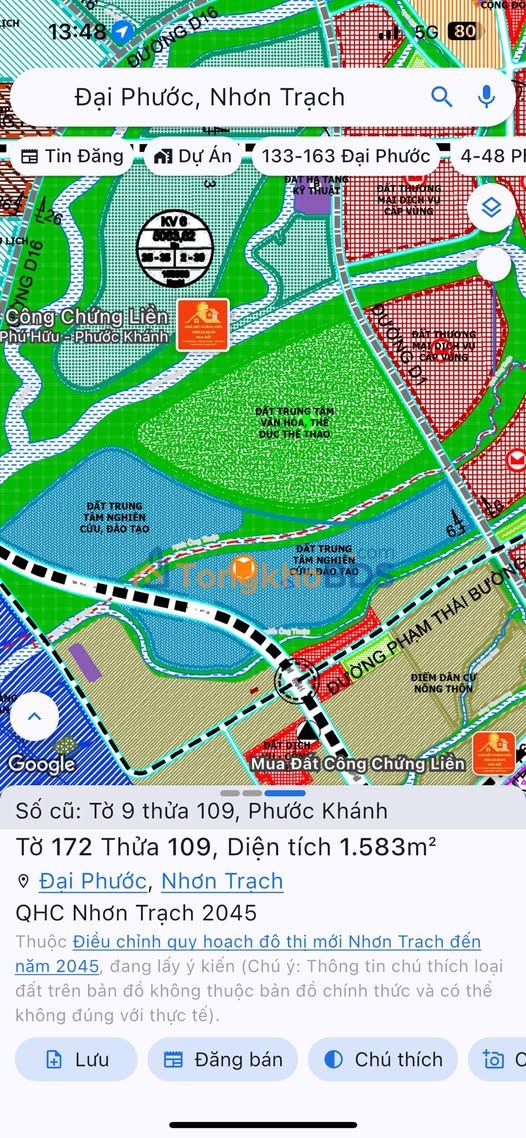 Bán Gấp 6000m² Đất Trung Tâm Nghiên Cứu Đào Tạo, Nhơn Trạch - Giá Thỏa Thuận