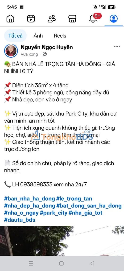 Nhà Lê Trọng Tấn Hà Đông 35m² - Sổ Đỏ Chính Chủ, Giá Nhỉnh 6 Tỷ