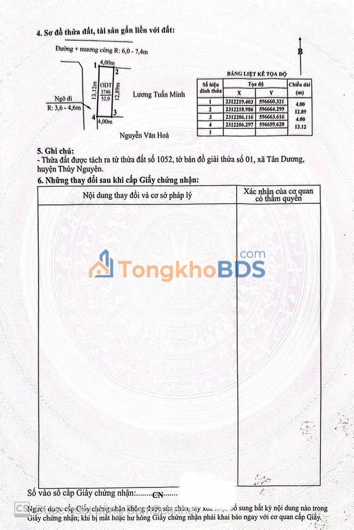 Đất Lô Góc 52m² Tân Dương - Mặt Tiền Kinh Doanh, Giá Hơn 3 Tỷ