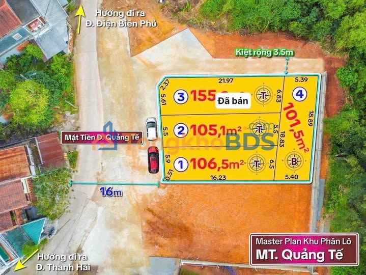 Bán Đất Mặt Tiền 106m² Đường 16M, Thủy Xuân, Huế - Giá 2.6 Tỷ