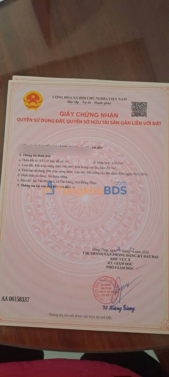 Đất nền Tiền Giang Ấp 6 170m² giá 420tr - Sổ hồng sẵn