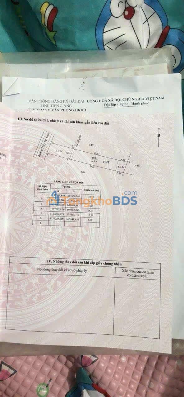 Đất nền Tăng Hòa Gò Công Đông 170m² giá 420 triệu - Sổ đỏ chính chủ