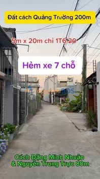 Đất thổ cư 97m² mặt tiền hẻm thông Nguyễn Trung Trực, Mỹ Tho - 1.62 tỷ