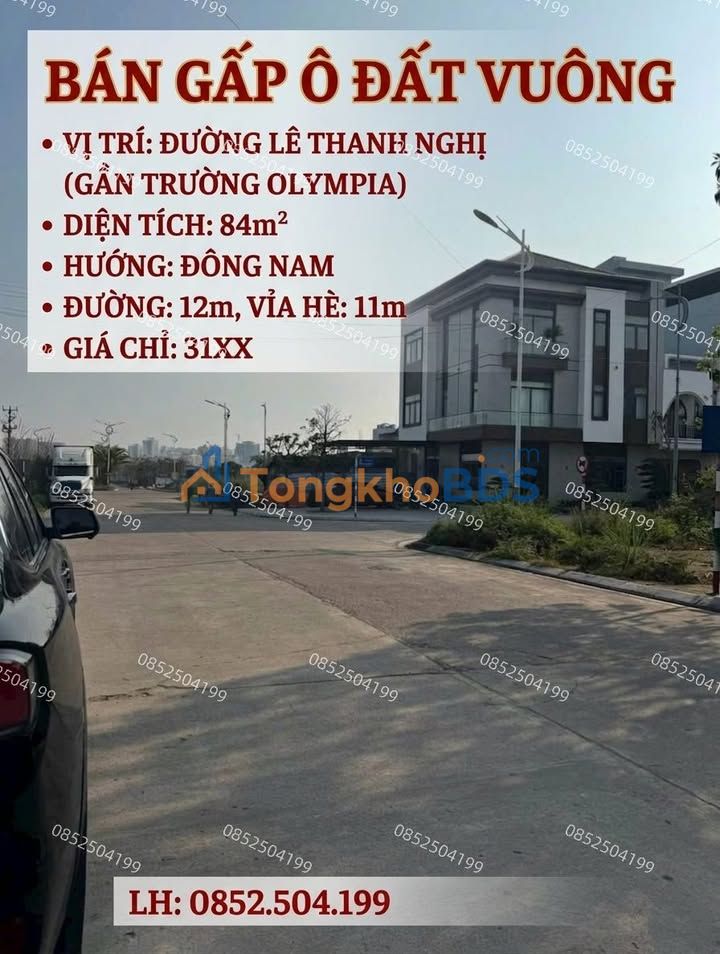 Đất nền Móng Cái 84m² - Mặt tiền Lê Thanh Nghị, Sổ đỏ sẵn sàng