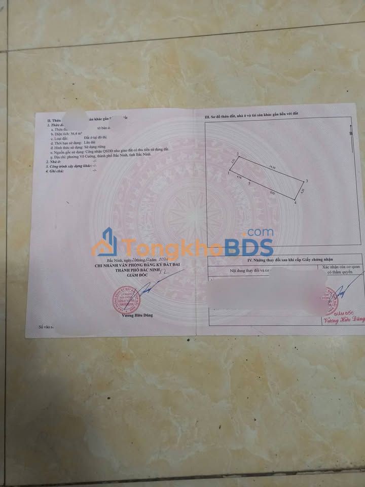 Bán Đất Thổ Cư Khắc Niệm - Bắc Ninh 56.4m² - Sổ Đỏ Sẵn Sàng