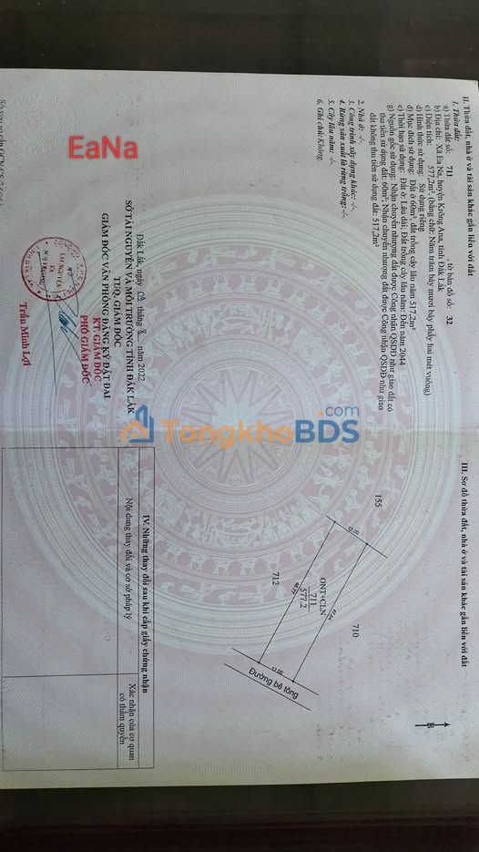 Đất Nền Ea Na, Đắk Lắk 576m² - Mặt Đường Bê Tông, Giá 450 Triệu