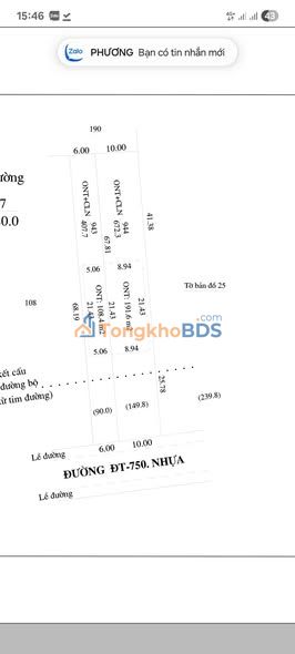 Mặt Tiền ĐT 750 Bàu Bàng 408m² - Kinh Doanh Sầm Uất, Giá F0 27 Tỷ