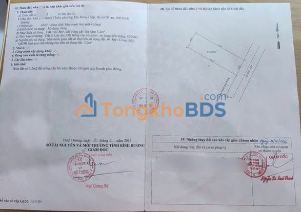 Đất Dĩ An 65m² Gần Ngã Tư Chiêu Liêu - Sổ Hồng Riêng, Giá 2.99 Tỷ TL