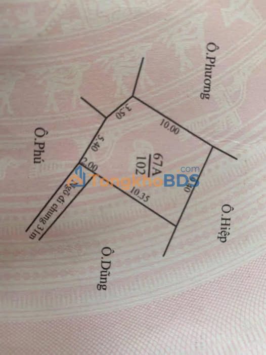 Bán đất Xóm 2 Đồng Nhân 102m² - Vuông vắn, tiềm năng xây 2 nhà độc lập