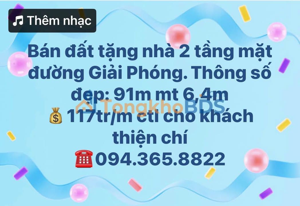 Nhà phố Giải Phóng Nam Định 91m² 10.647 tỷ - Sẵn sàng ở ngay