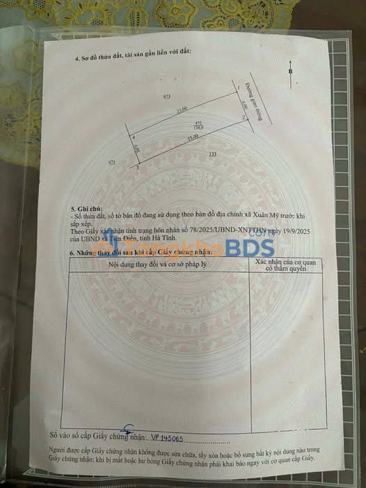 Đất nền Xuân Mỹ Nghi Xuân 138m² 1.1 tỷ - Đất thổ cư 100%