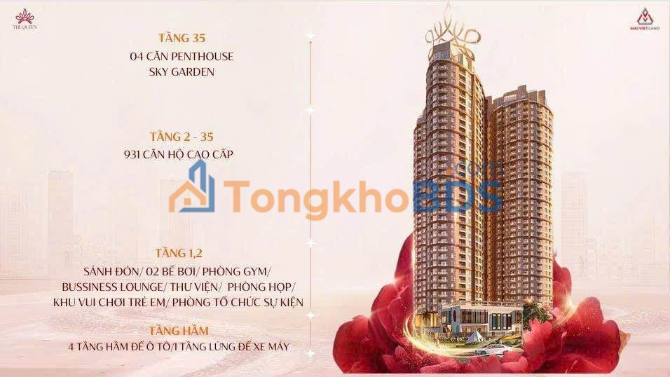 Căn hộ The Queen 360 Giải Phóng 73m² 8.1 tỷ - Full nội thất cao cấp