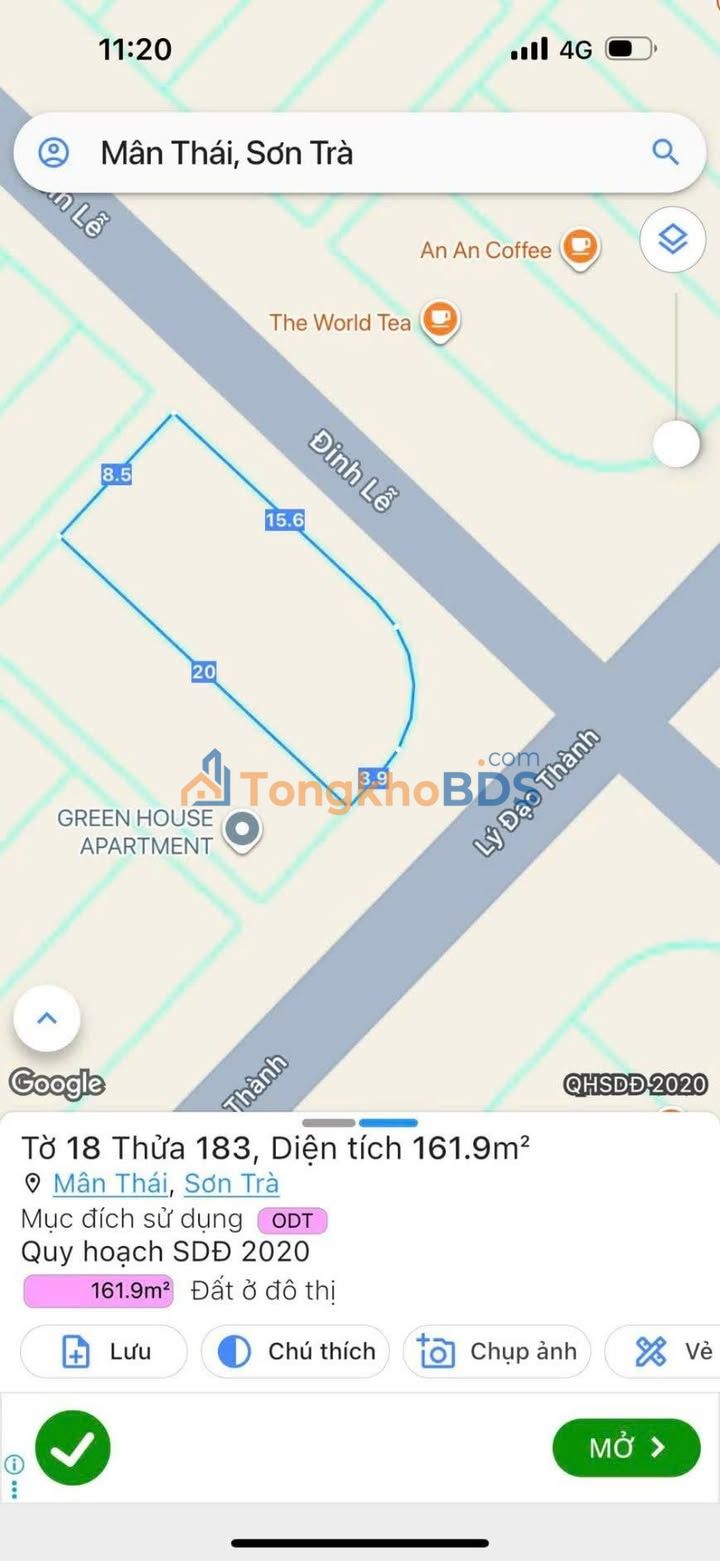 Đất Góc 2MT Lý Đạo Thành - Đinh Lễ, Đà Nẵng - 168m² Kinh Doanh/Định Cư