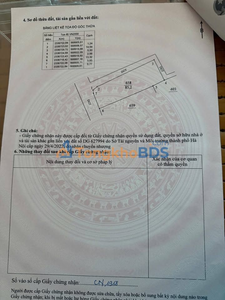 Đất nền Tiến Thịnh Mê Linh 85m² - Đường to ô tô