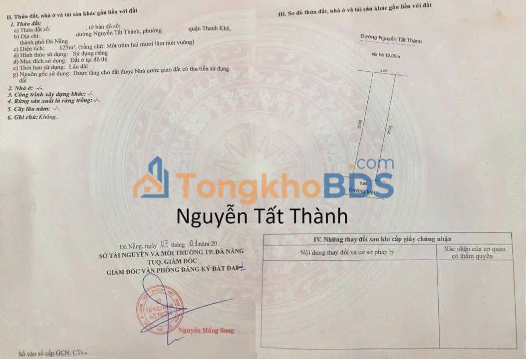 Mặt Tiền Nguyễn Tất Thành Đà Nẵng 250m² - View Biển Thanh Khê