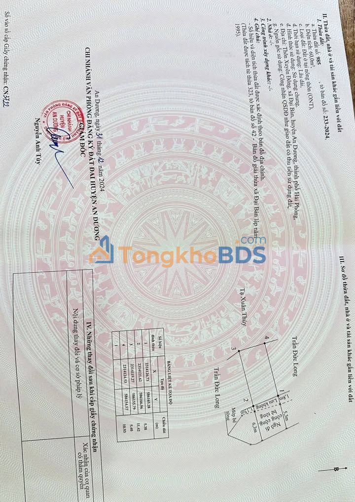 Đất nền 60m² Đông Đại Bản, Hải Phòng - Sổ hồng sẵn, ô tô đỗ cửa