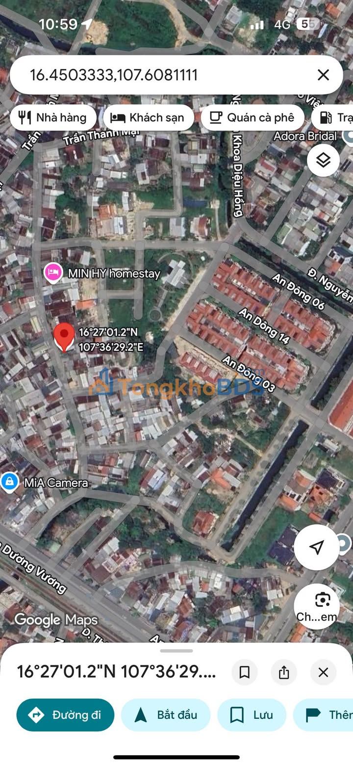 Đất nền An Đông Villa Huế 63m² - Đường ô tô, giá 1.7 tỷ