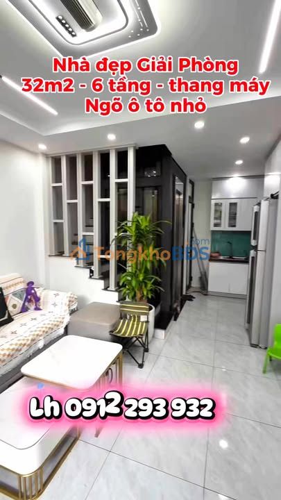 Nhà Giải Phóng 32m² 8,6 tỷ - Ô tô vào tận nhà, sổ đỏ