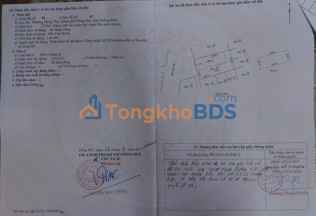 Mặt Tiền Bà Triệu Đồng Hới 275m² - Kinh Doanh Đỉnh Cao, Sẵn Sàng Sang Tên