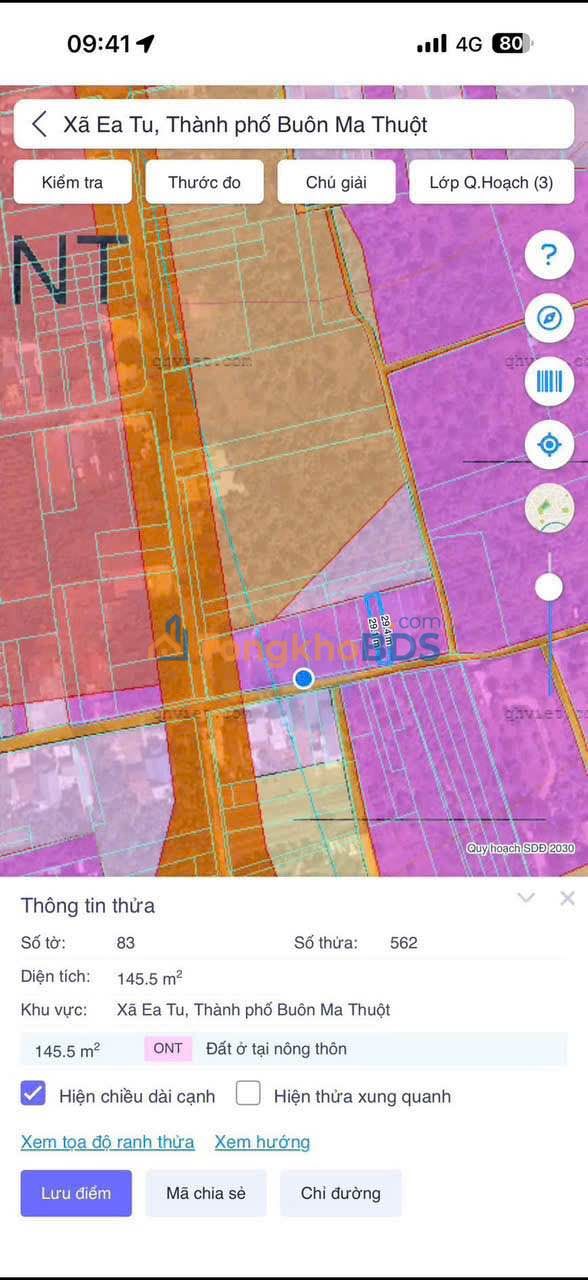 Đất Nền Tân An, Buôn Ma Thuột - 140m² Thổ Cư, Hướng Nam, Giá 1.3 Tỷ