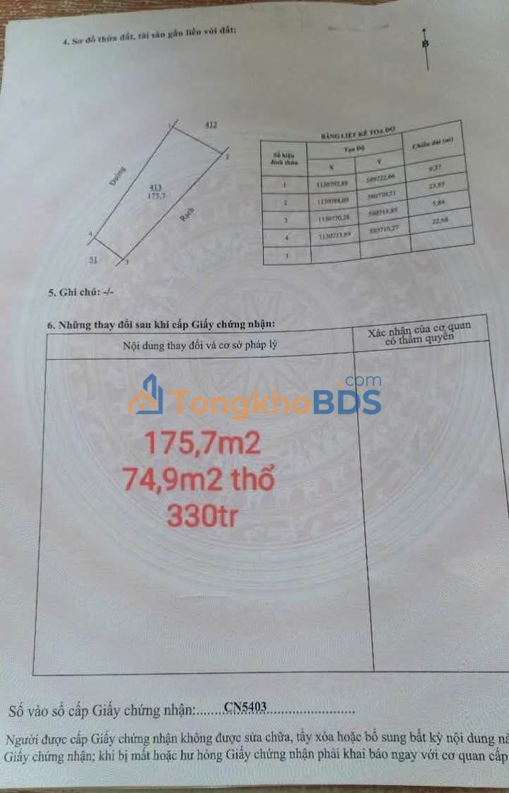Đất nền Bình Phú Châu Phú 176m² 330 triệu - Xây dựng tự do