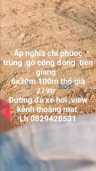 Đất nền Phước Trung Tiền Giang 180m² 279 triệu - Sổ đỏ chính chủ