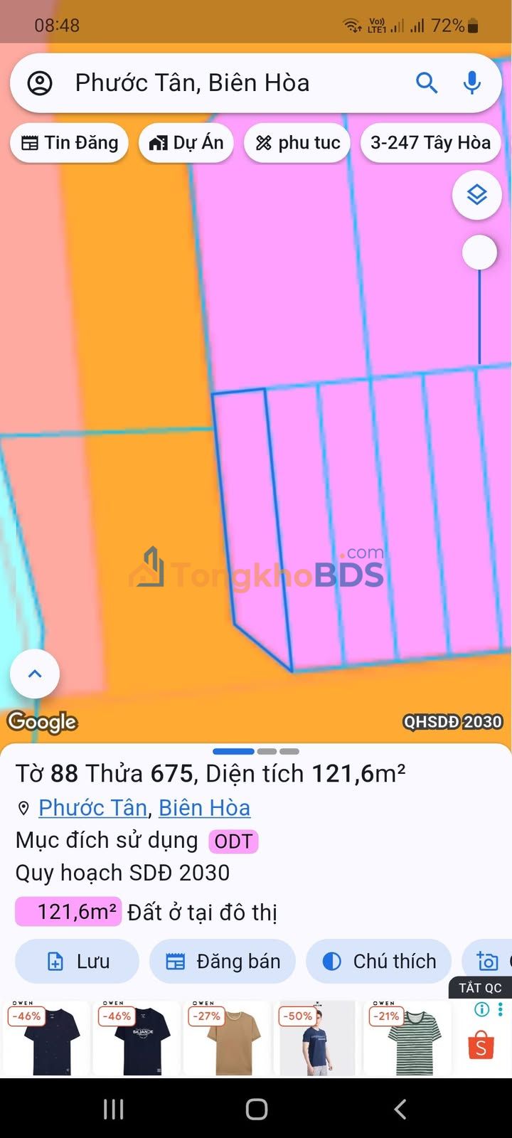 Đất nền Long Thành QL51 125m² 3.3 tỷ - Sổ đỏ chính chủ