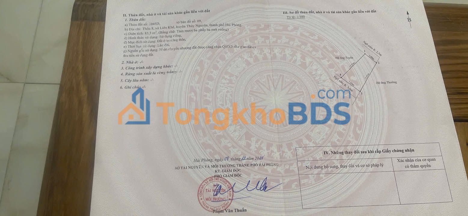 Bán Gấp 2 Lô Đất 155m² Thuỷ Nguyên, Hải Phòng - Giá Chỉ 6xx Triệu