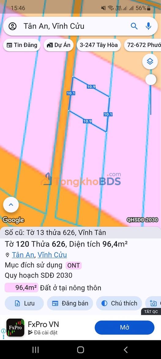 Đất Vĩnh Cửu 100m² Sổ Riêng Thổ Cư - Giá Tốt 620 Triệu