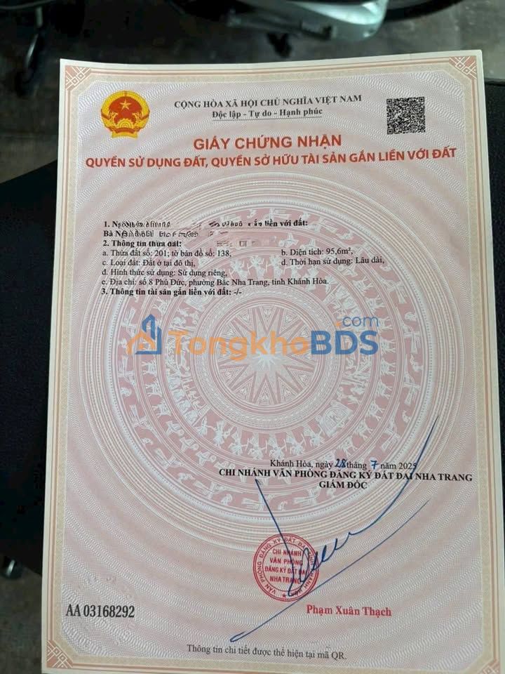 Đất Mai Xuân Thưởng Nha Trang 96m² 5.6 tỷ - Sổ đỏ chính chủ
