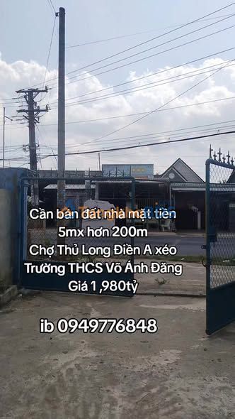 Nhà Mặt Tiền Chợ Thủ - Long Điền, An Giang - 1.98 Tỷ - Kinh Doanh Sầm Uất