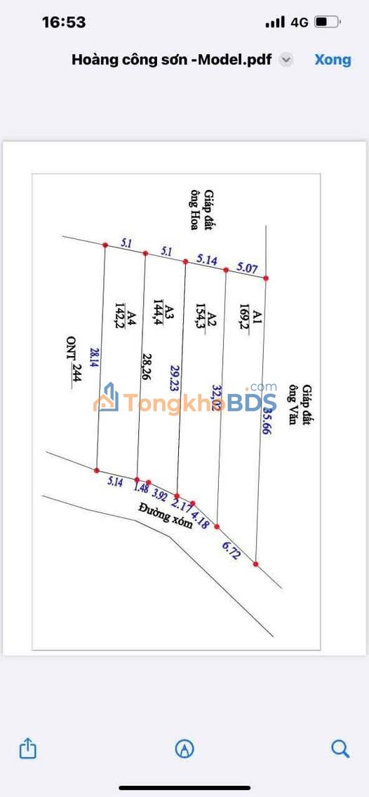 Đất Vàng Lam Sơn - Tam Nông: 144m² Sổ Đỏ, Gần QL32, Tiềm Năng Tăng Giá