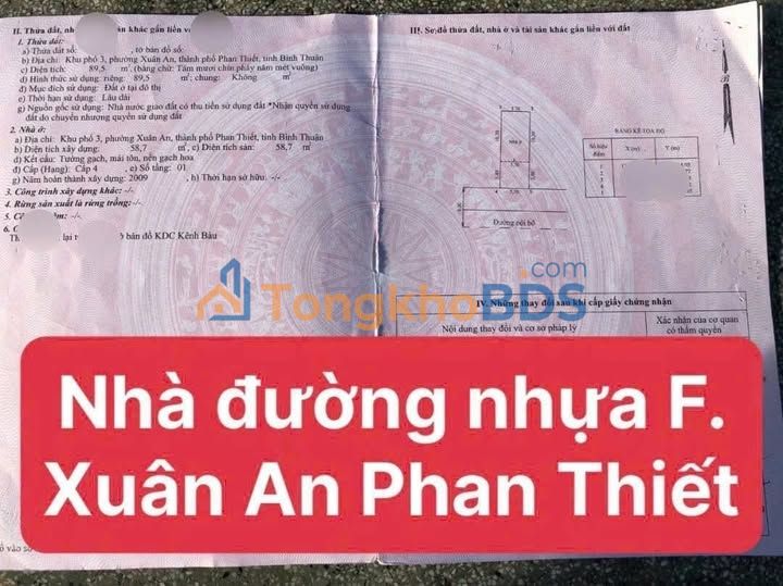 Nhà 1 Trệt 89.5m² Đường Nhựa Xuân An, Đà Lạt - Giá 3.2 Tỷ