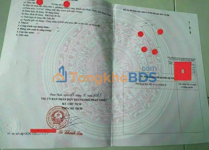 Bán Gấp Nhà Cấp 4 Hẻm Hoa Lâm, Phan Thiết 71m² - 1.65 Tỷ