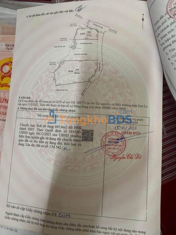 Đất nền Mộc Sơn Mộc Châu 605m² - Sổ đỏ chính chủ