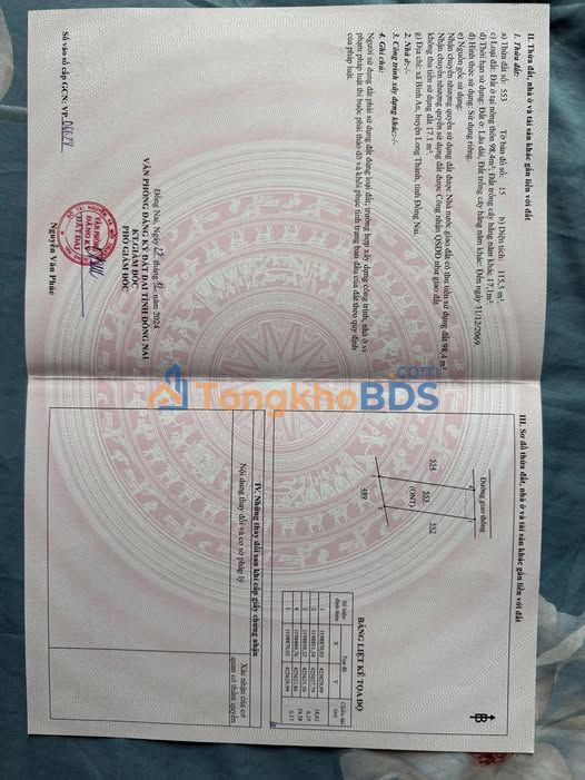 Đất Sổ Riêng Thổ Cư 98.4m² - Cách Sân Bay Long Thành 3km - 830 Triệu