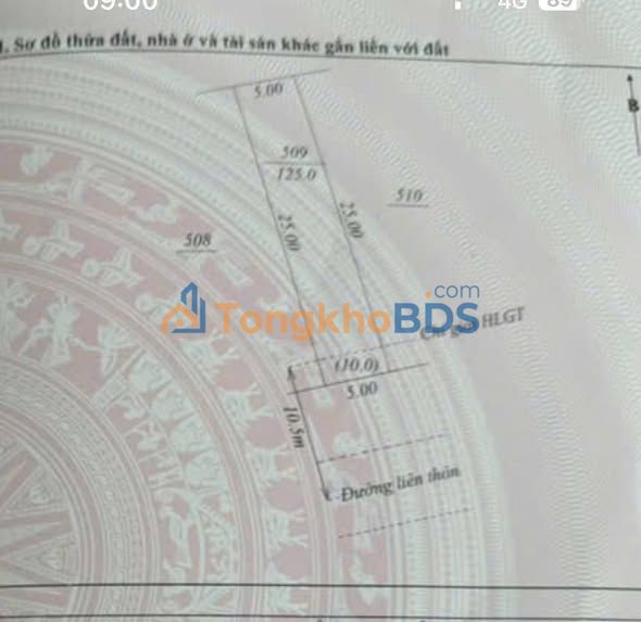 Đất nền 125m² mặt tiền 17m Xã Danh Thắng, Bắc Giang - Giá 1.6 tỷ