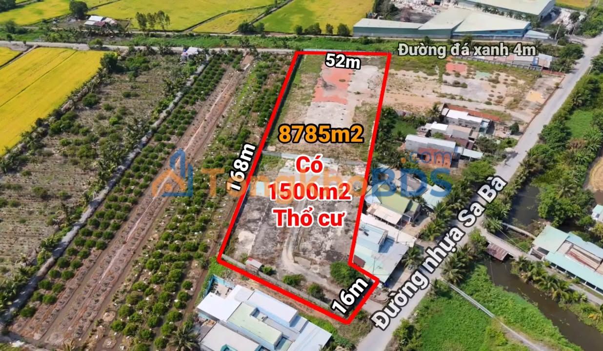 Đất xưởng Sa Bà 8.785m² 55 tỷ - Hạ tầng hoàn thiện