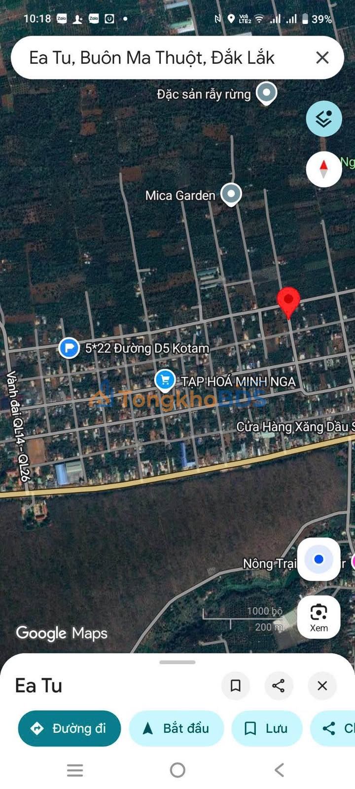 Đất nền EATU - KOTAM, Buôn Ma Thuột 100m² - Giá tốt đầu tư 850 triệu